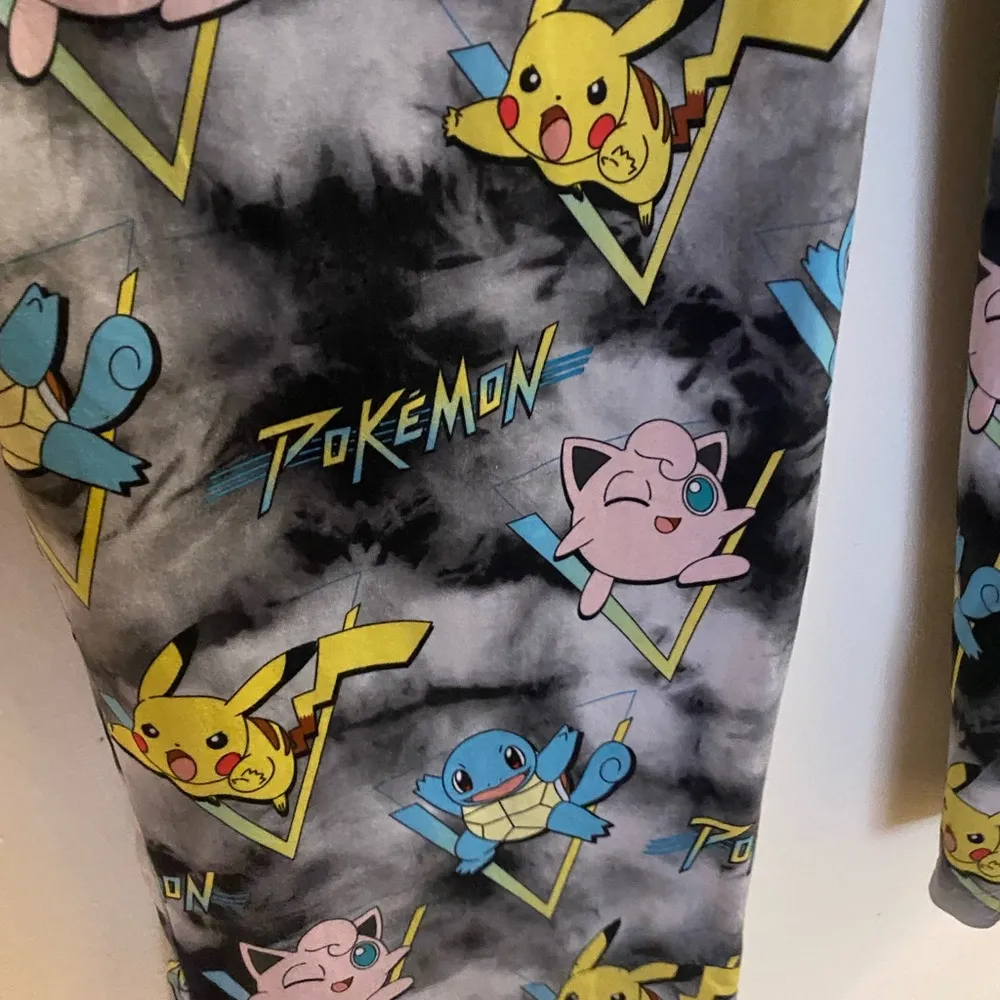 Women’s Pokemon Lounge Sleep Pants M Medium Waist 30” 32” 34” Gray Yellow Blue - Image 3