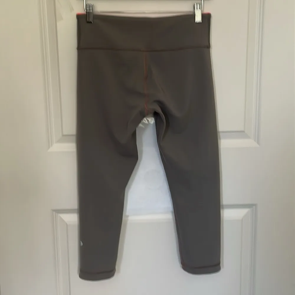 Lululemon Wunder Under Crop II Reversible Grapefruit/Slate 8 - Image 7