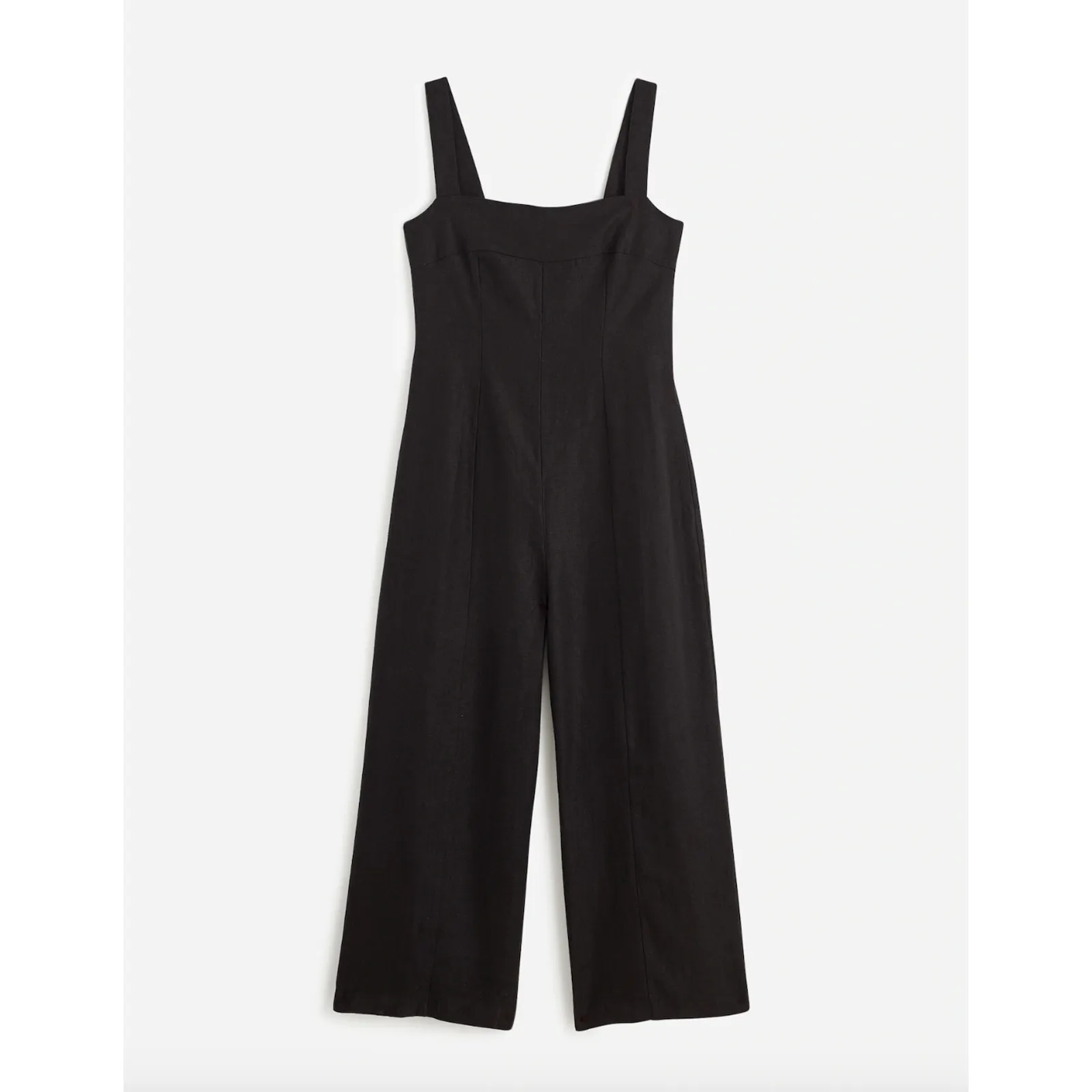 Madewell Squareneck Wide Leg Jumpsuit 100% Linen Black Minimalist US 4 NWT - Image 6