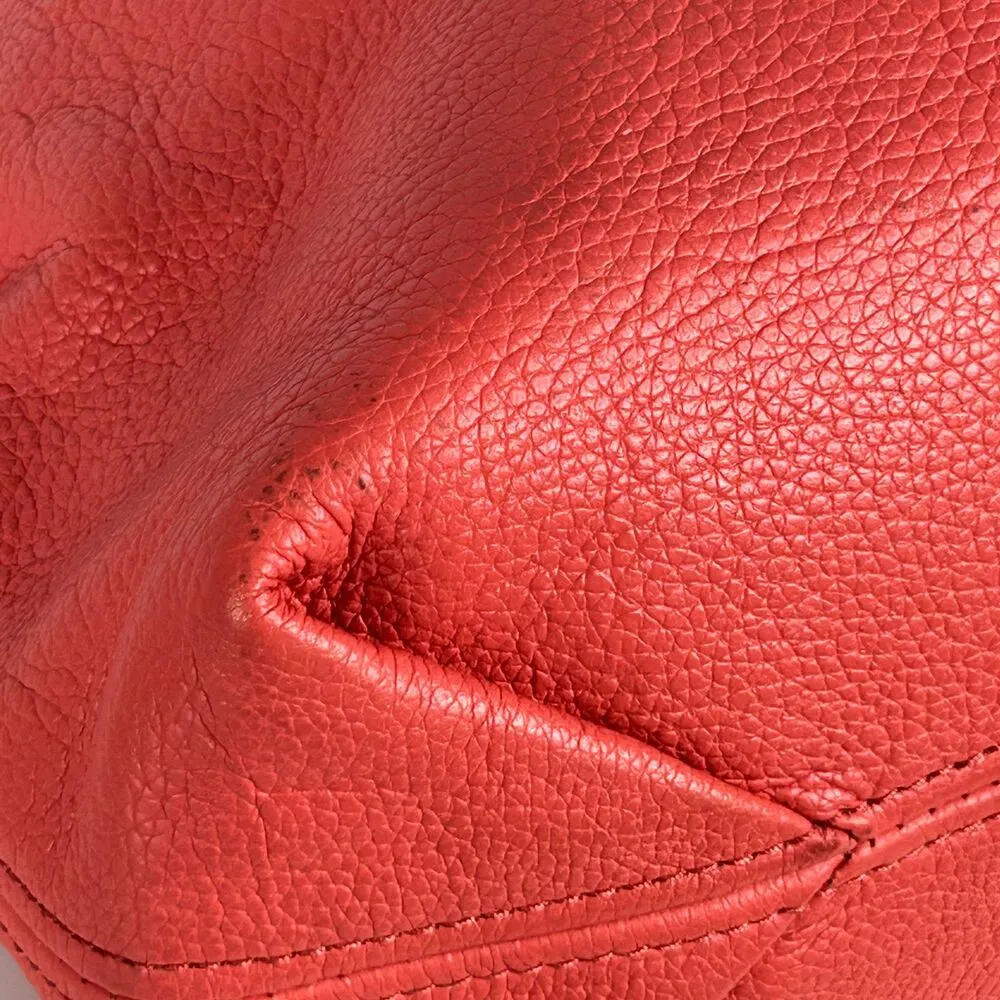 MICHAEL KORS Camden Satchel Crossbody Bag Coral Salmon Pink Leather Gold - Image 9