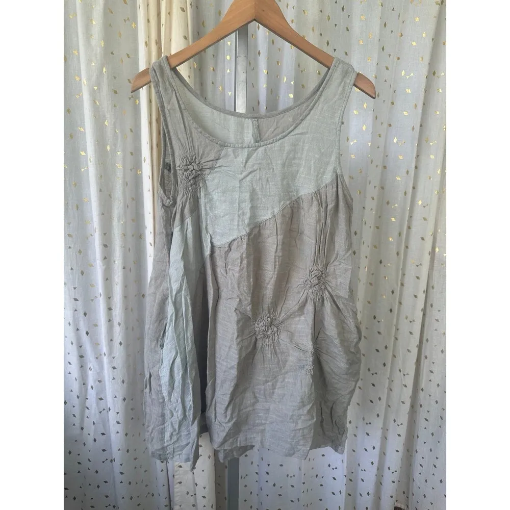 Daidai Women's 100% Cotton Slightly Sheer Mix Media Ruch Balls A - Image 2