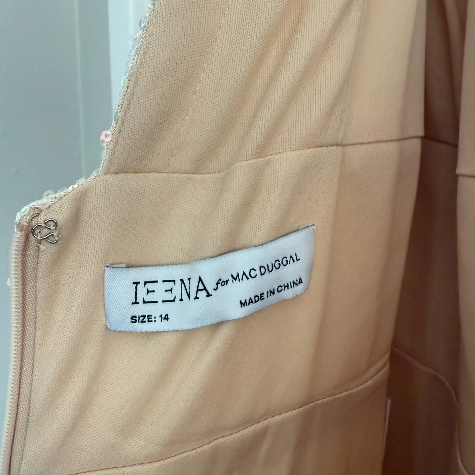 Mac Duggal Sequin Asymmetrical Ruffle Tiered Gown - Size 14 - Iridescent - NWT - Image 9