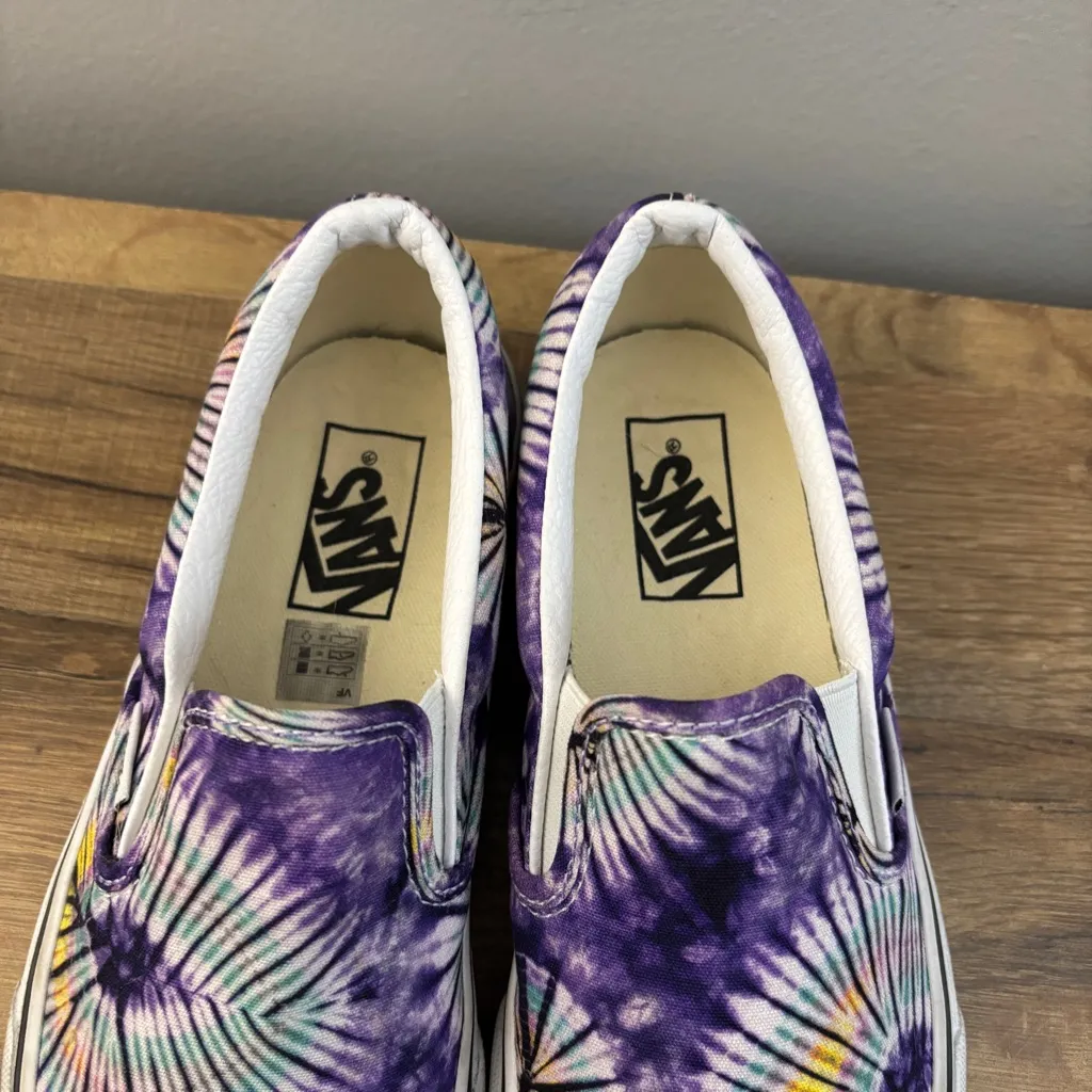 Vans Slip On Tie Dye New Age Purple Skateboarding Festival Shoes - Image 5