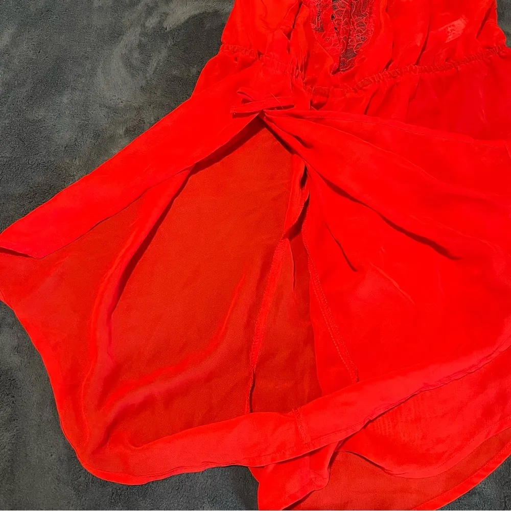 Boohoo  Danielle lace trim chiffon Teddy SZ:18 - Image 7