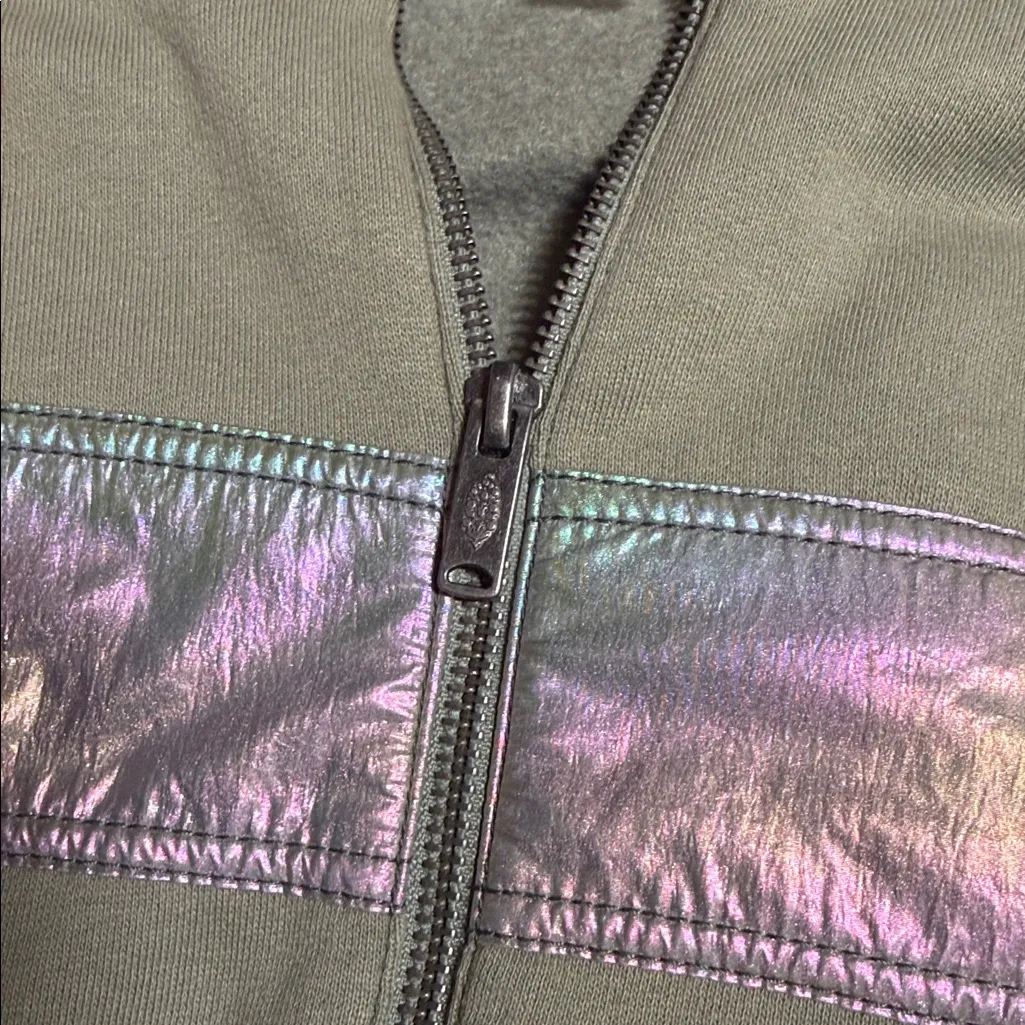 Free People MOVEMENT AWAY WE GO HALF ZIP Green Size M - Image 10