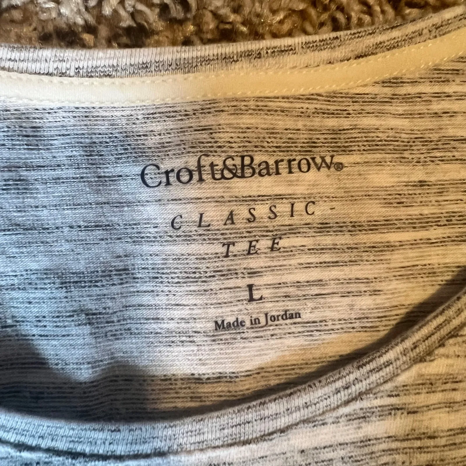 Croft & Barrow Classic Tee Long Sleeve Heather Gray Size L - Image 2