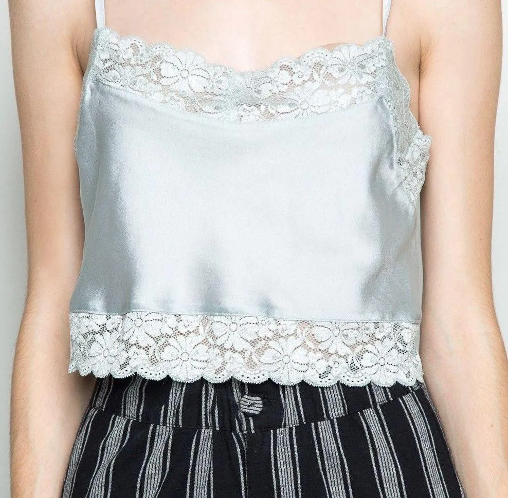 Brandy Melville Blue Silk Top - Image 2