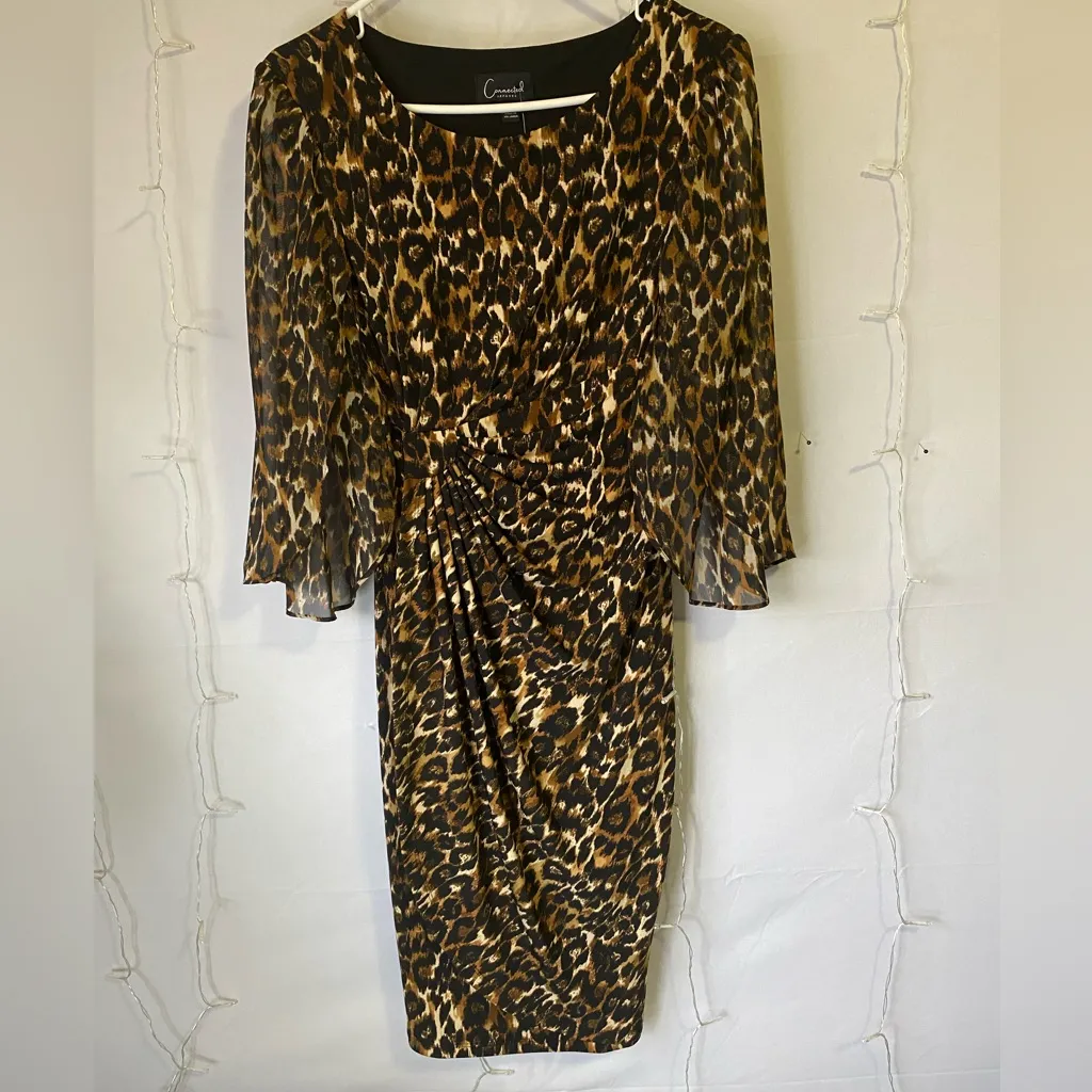 Connected Apparel Leopard Print Dress - Image 2
