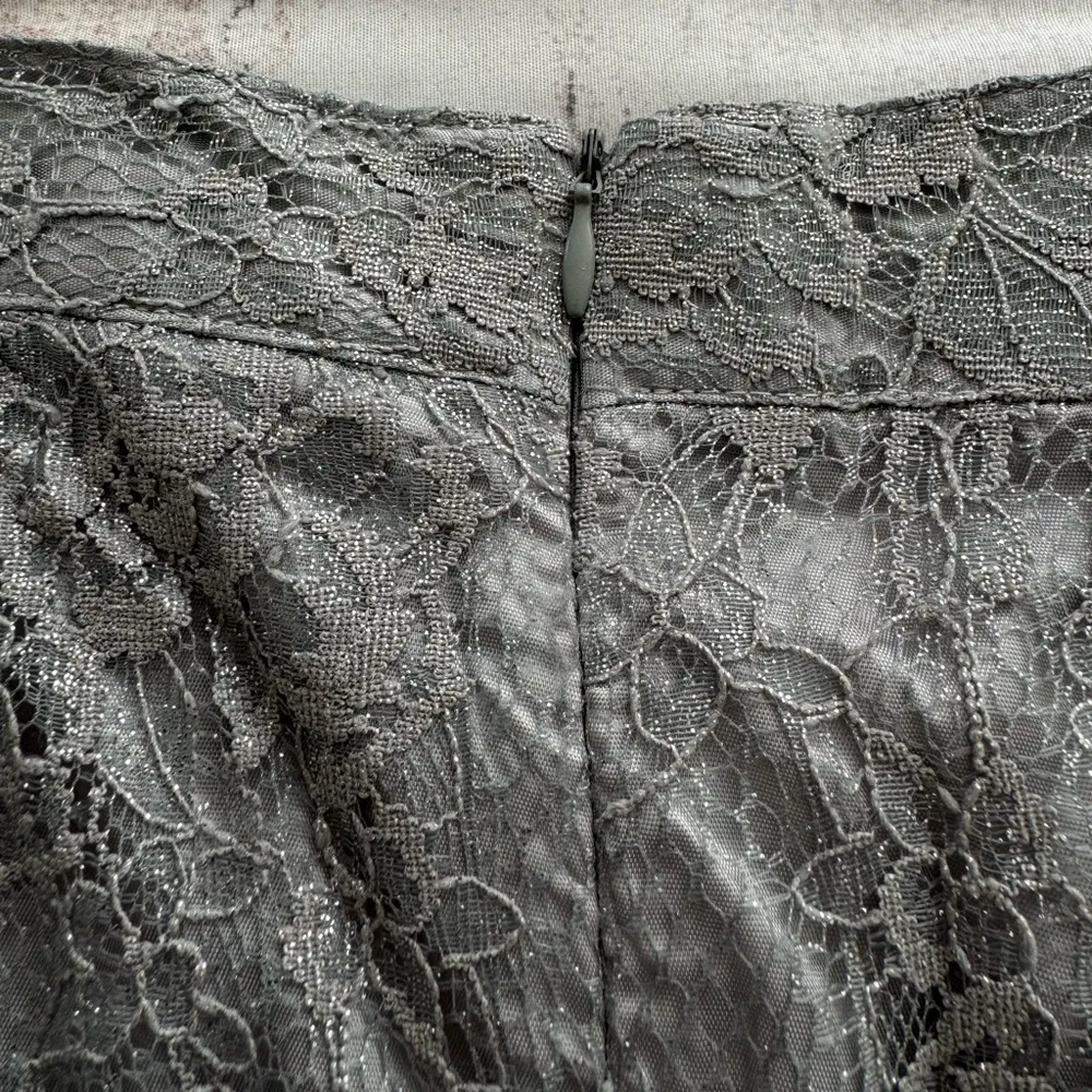 La Petite Francaise Jupe Lori light grey lace lined skirt size 42 Made in France Gray - Image 14