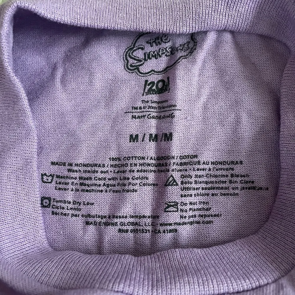 NWOT Simpsons Homer Purple Tee size M - Image 5