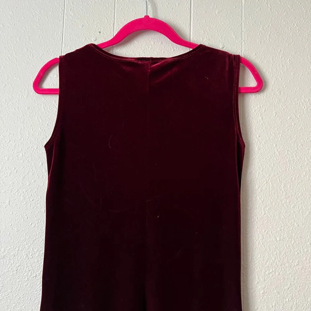 Vintage Stephanie Parks Womens Dress Medium Velvet Y2K 90s Dark Fairy Grunge Red - Image 7