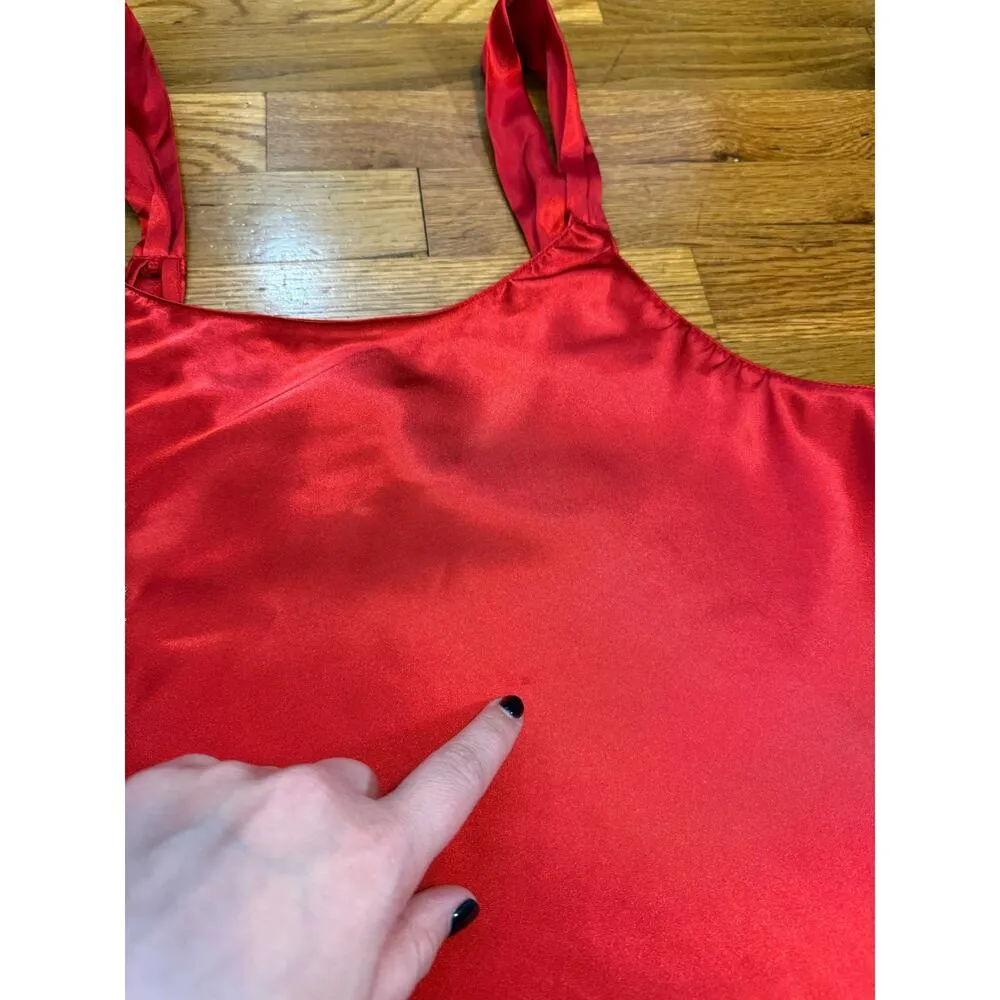 Inner Most Vintage 90s Womens Medium Vintage Red Satin Floral Embroidered Lolita - Image 9