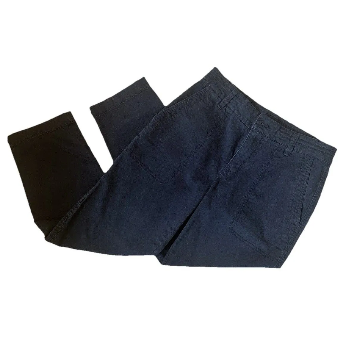 VINCE Utility Ankle Pants Womens Sz 6 Washed Navy Chino Trouser Cotton Preppy - Image 7