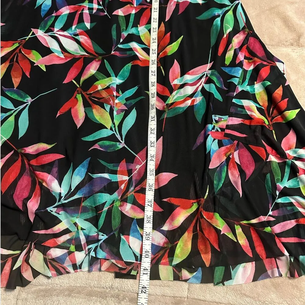 Joseph Ribkoff Floral A-Line Flowy Dress US Size 6 Lagenlook Sleeveless Lined - Image 7