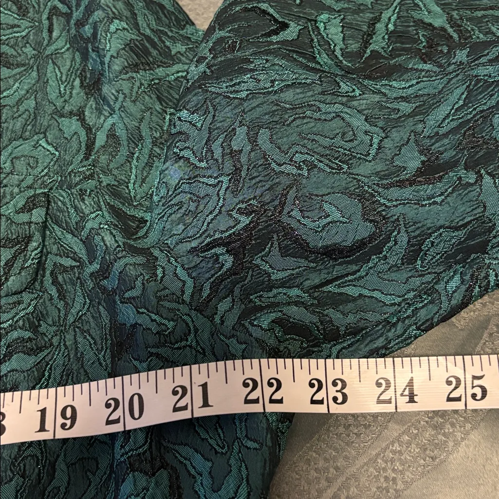 COLDWATER CREEK Green Textured Jacket
Has Black Metallic Shimmer Thread Size L - Image 14