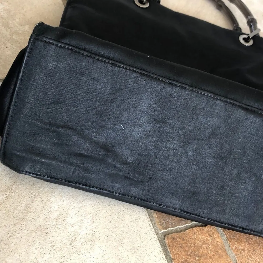 Gucci Black Double Bamboo Handle Tote Bag - Image 3