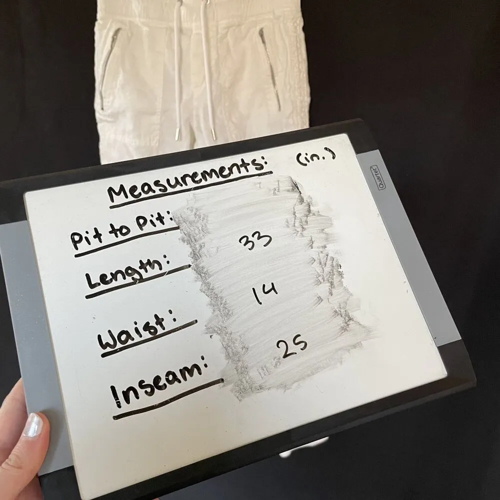 Athleta linen beige joggers tracksuit pants drawstring waistband women's size 2 - Image 8