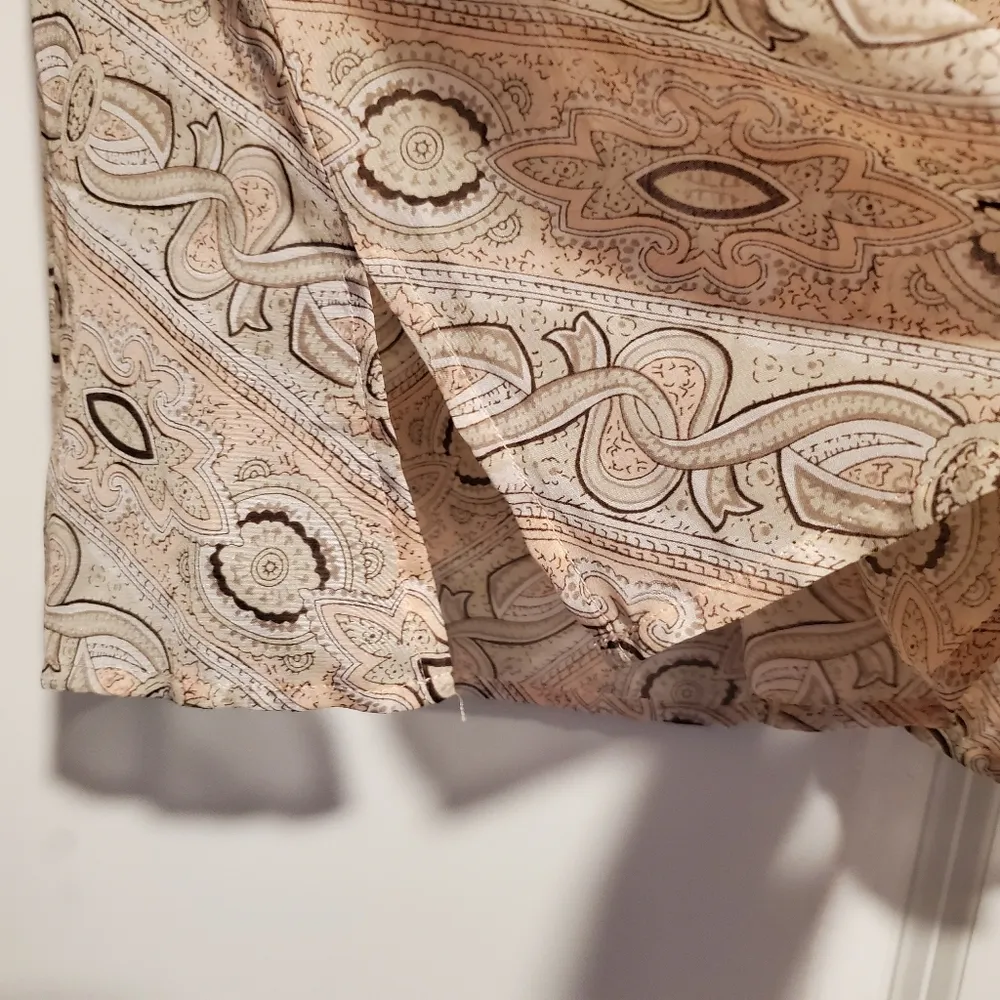 Ann Taylor Loft Sheer Long Sleeve Pink Tan Top 0 - Image 7