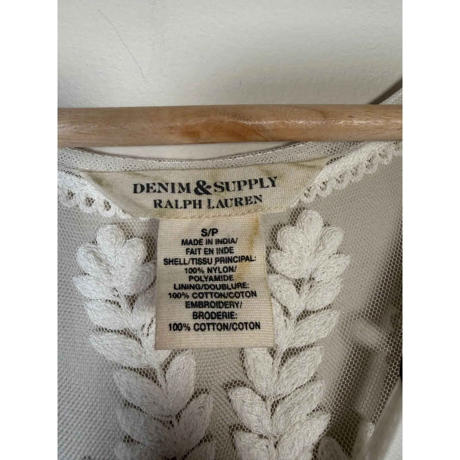 Denim & Supply Ralph‎ Lauren White Lace Maxi Dress Sheer Crochet Tank Y2K Vtg - Image 4