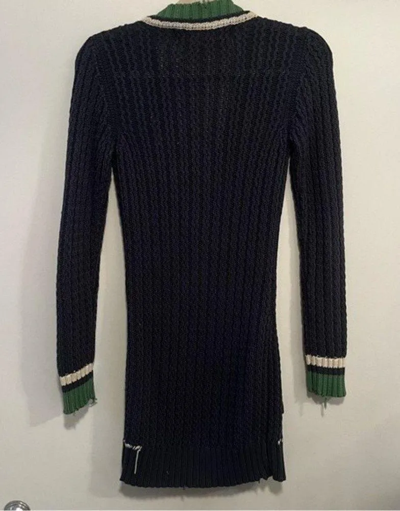 Project E Vintage Distressed Long Lined Retro Button Down Cardigan Sweater m Size M - Image 6