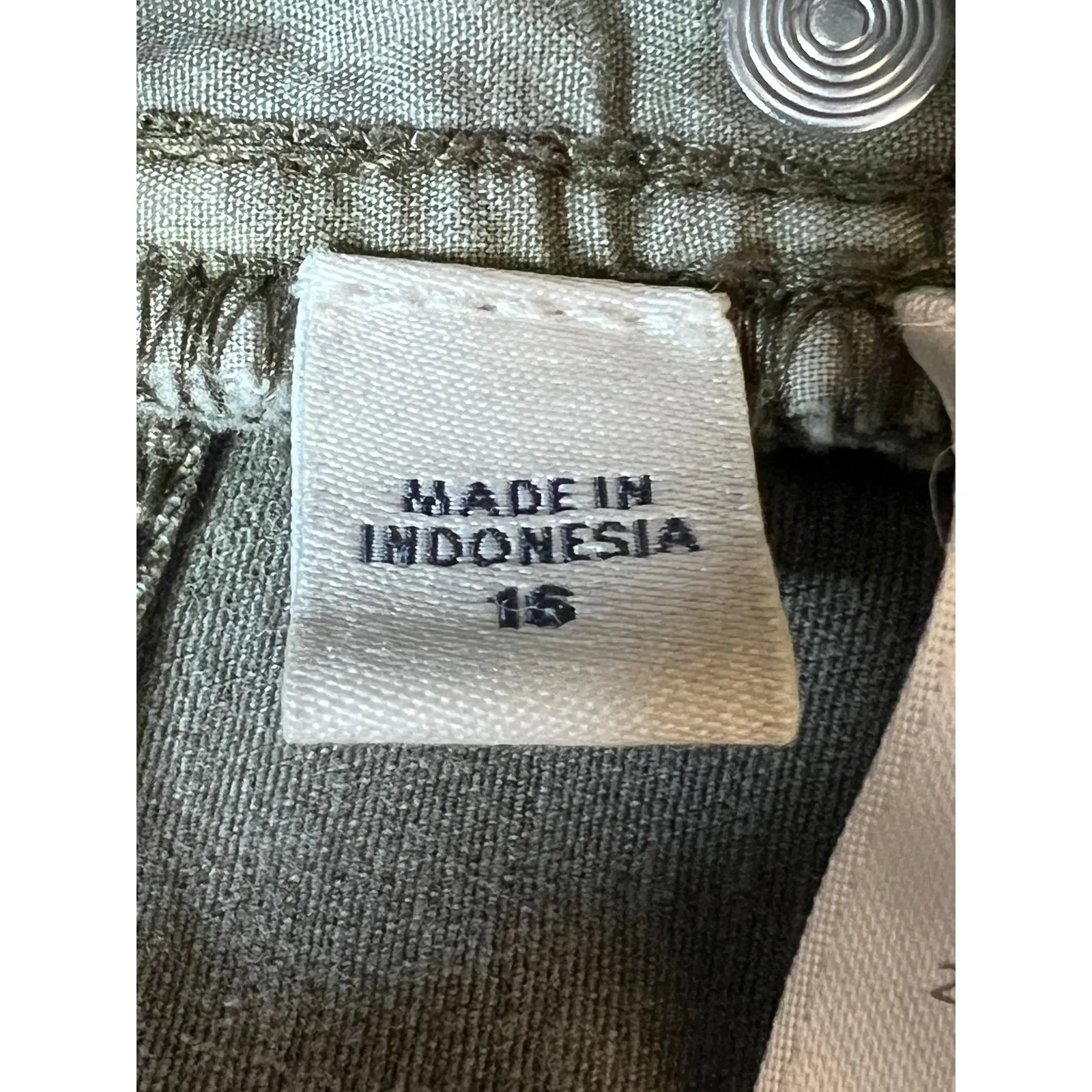 J.Jill jeans size 16 green elastic waist zip-fly tapered leg high-rise casual - Image 5