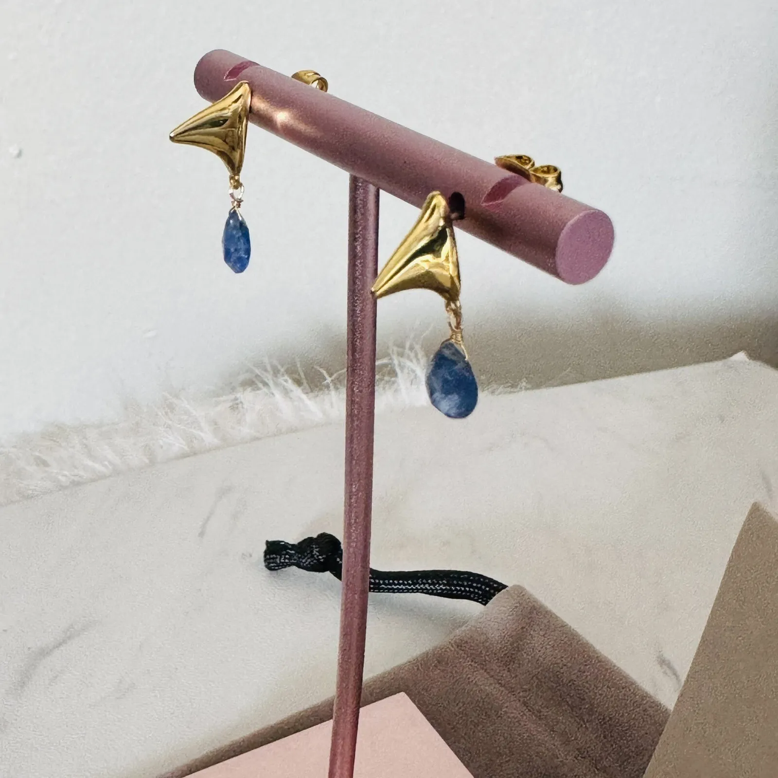 Alexas Bittar Asterales‎ Thorn 14K Goldplated & Sapphire Drop Earrings, NWT - Image 13