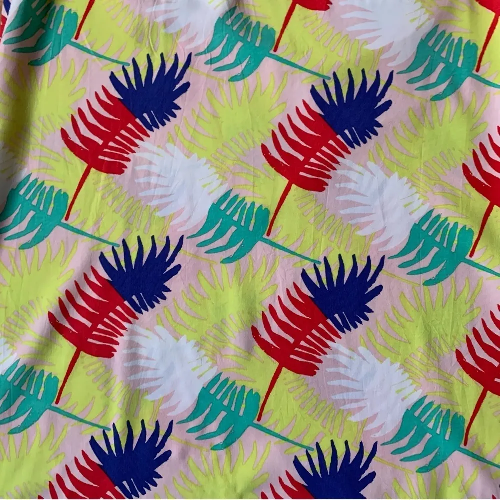 Marine Layer Palm Print Verdue Floral Shift Mini Dress Size XS - Image 4