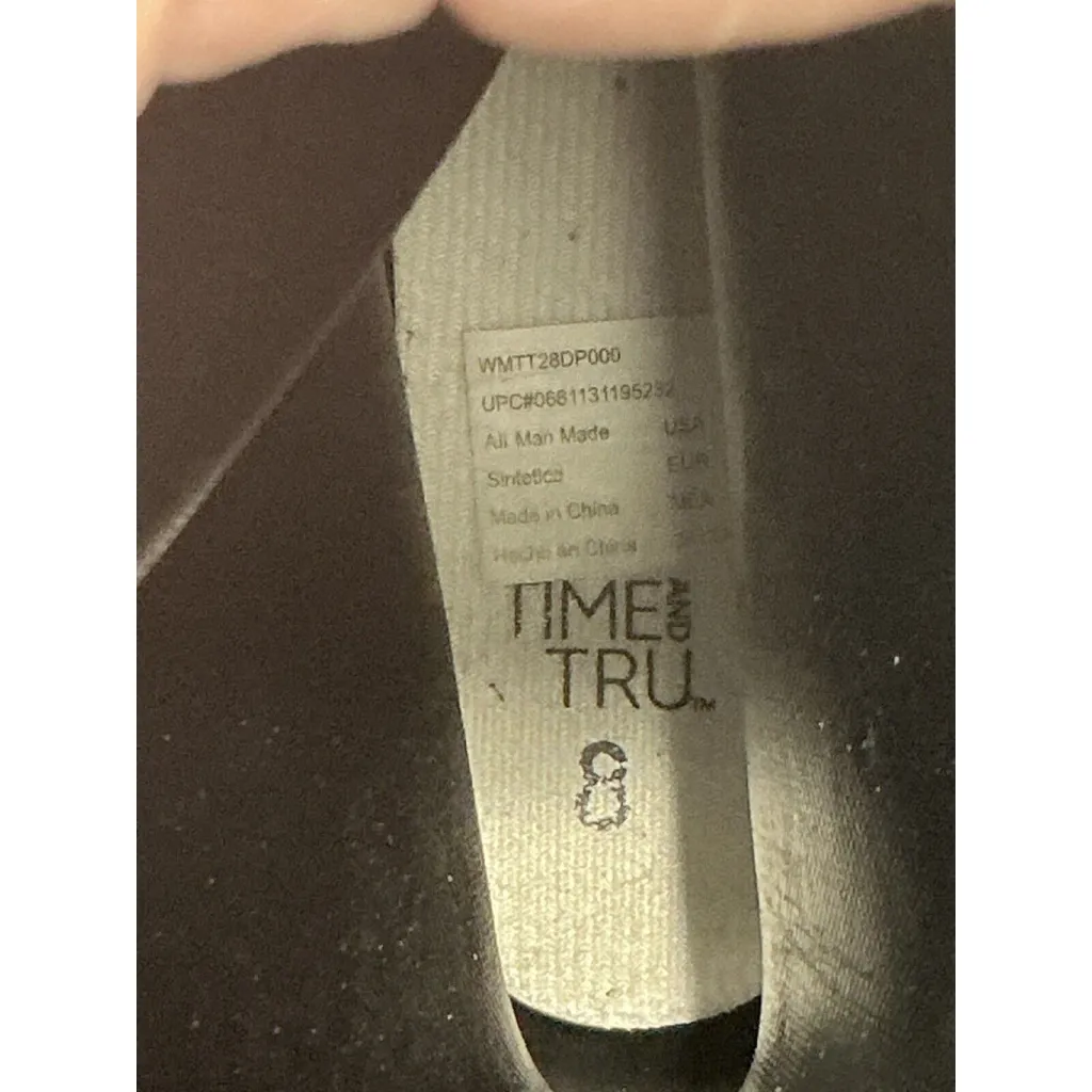 Womans Time & Tru Size 8 Pull On Black Rubber Tall Rain Boots NWOT - Image 7