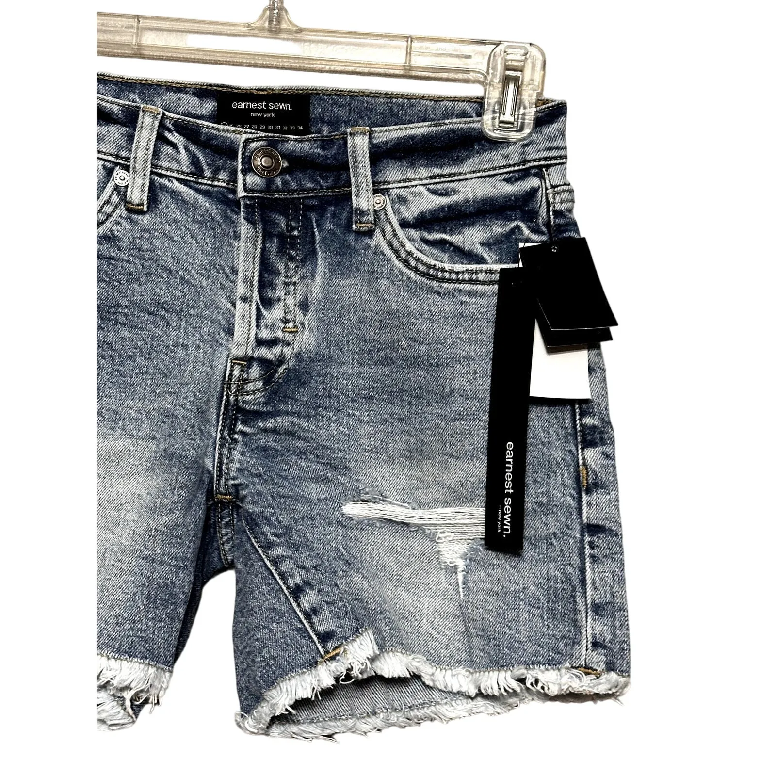 Earnest Sewn Denim Shorts Cut - Image 3
