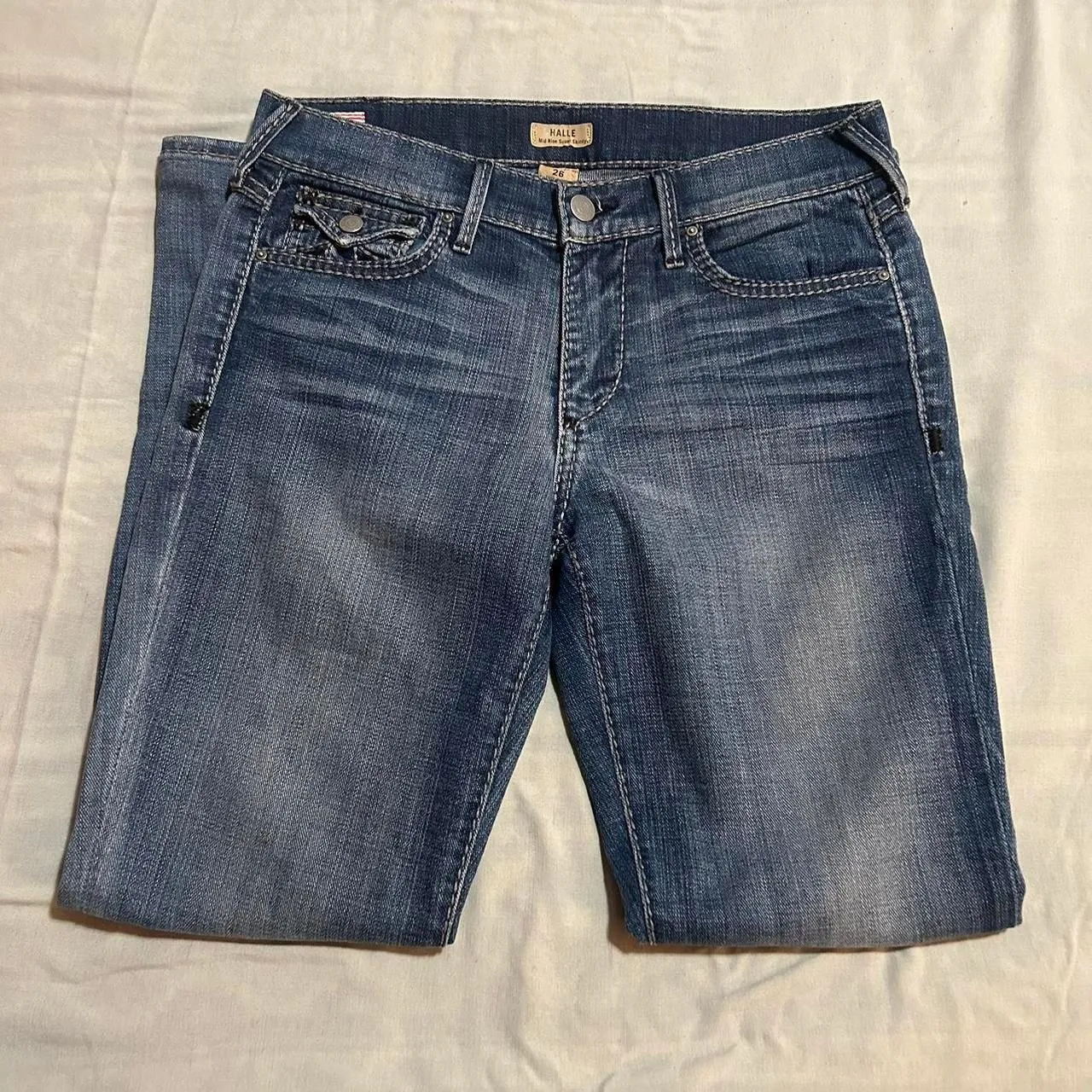 True-religion Women's Blue and Grey Jeans - Image 3