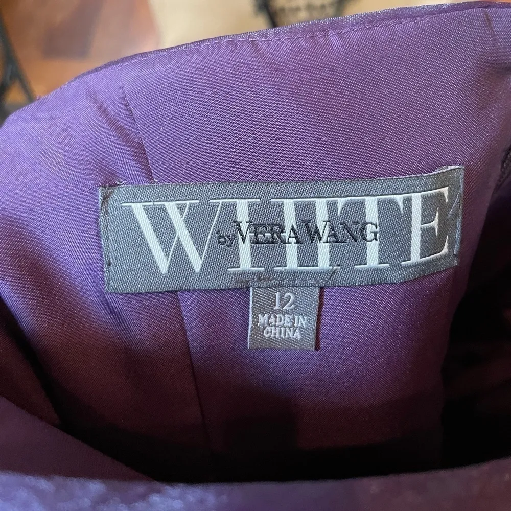 White by Vera Wang Strapless Tulle Dress Purple 12‎ - Image 6