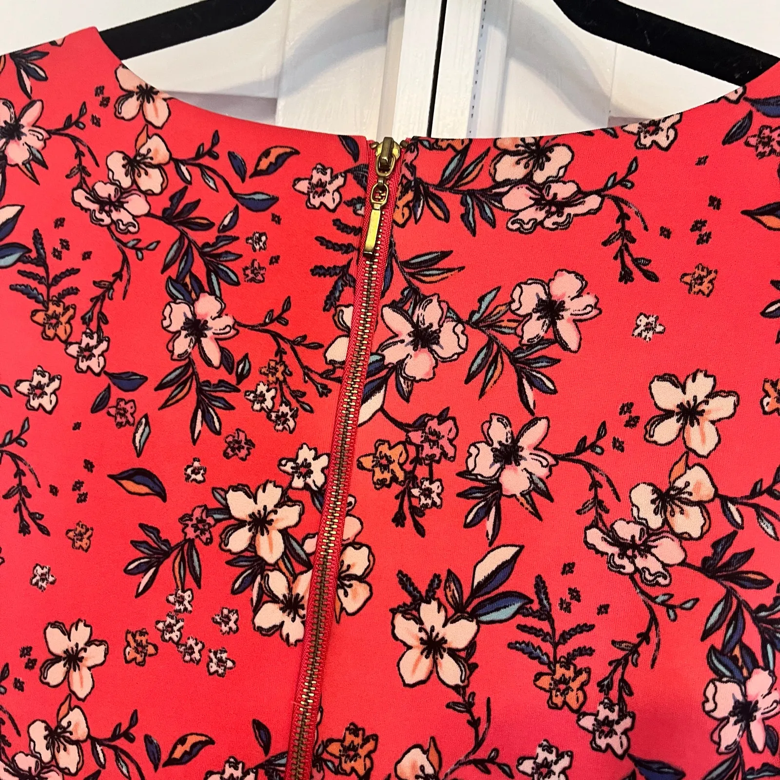 Copper Key Pink Floral Scubq Knit Fit And Flare Dress Size‎ Large - Image 5