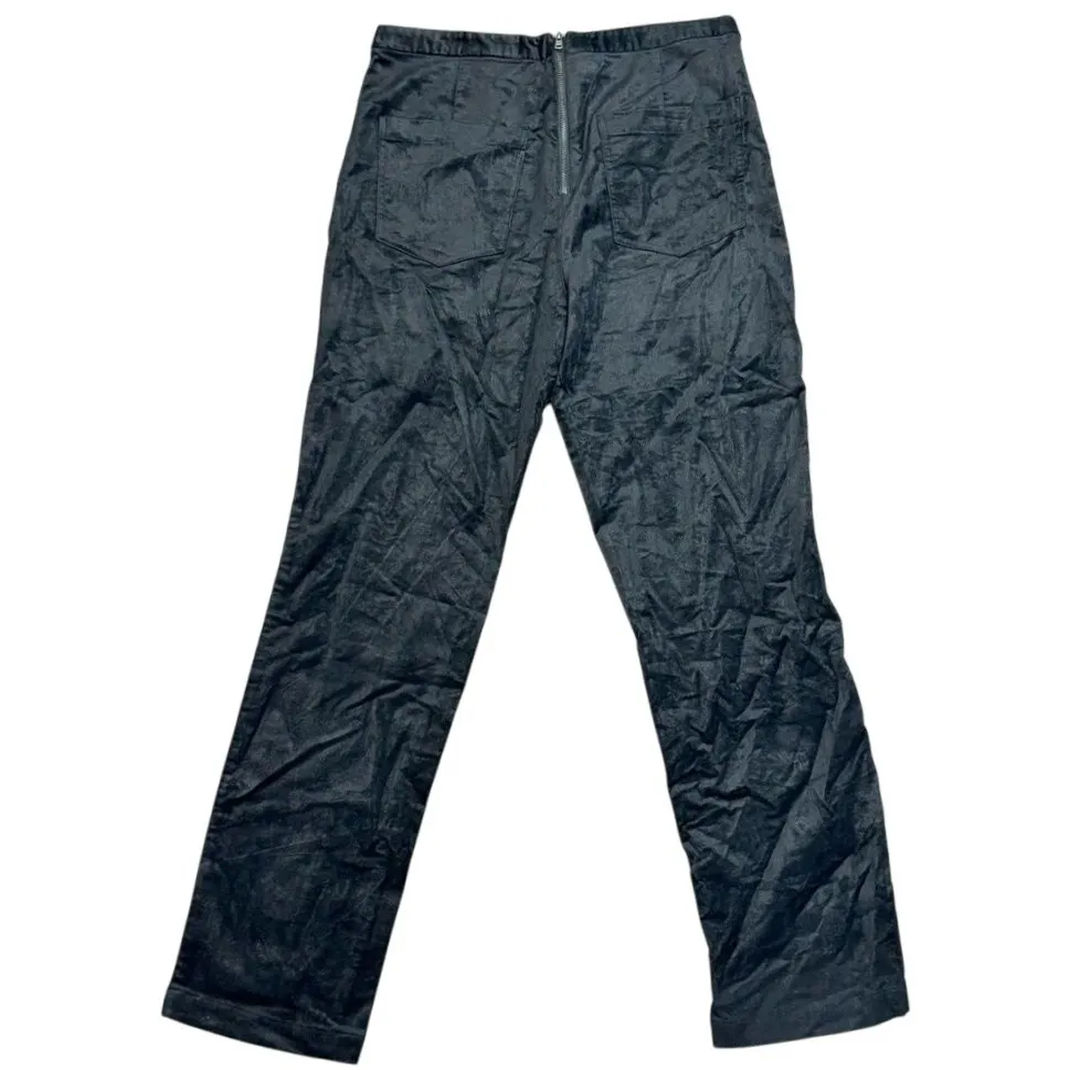 Lulus Pants Sz M Black Velvet Touch Cropped Ankle Pants Witchy Indie Alternative - Image 3