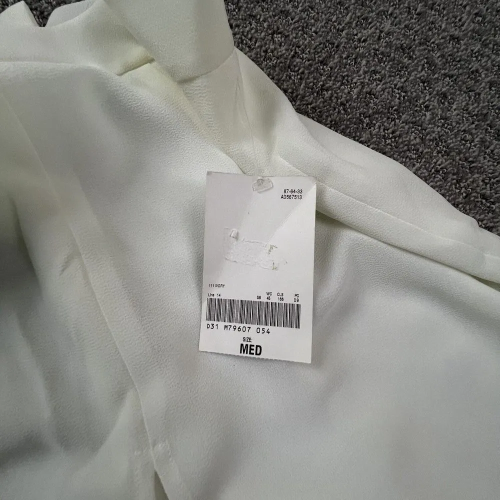 NWT Metaphor Ivory Layered Flowy Beach Cruise Dress Pants Med Wide‎ Leg Comfort - Image 6