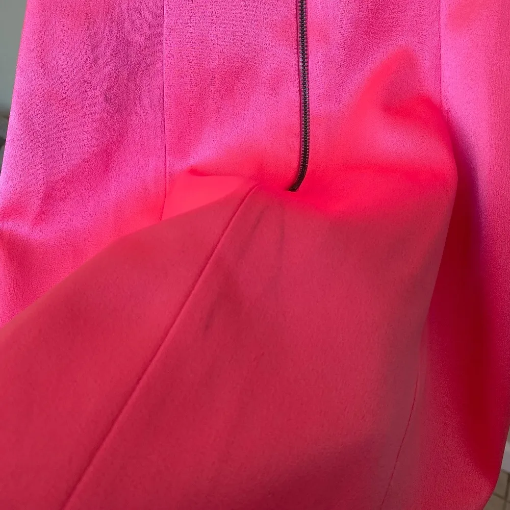 NWT Alice + Olivia Nelle Mini Dress in Barbie Neon Pink Size 0 $265 - Image 13