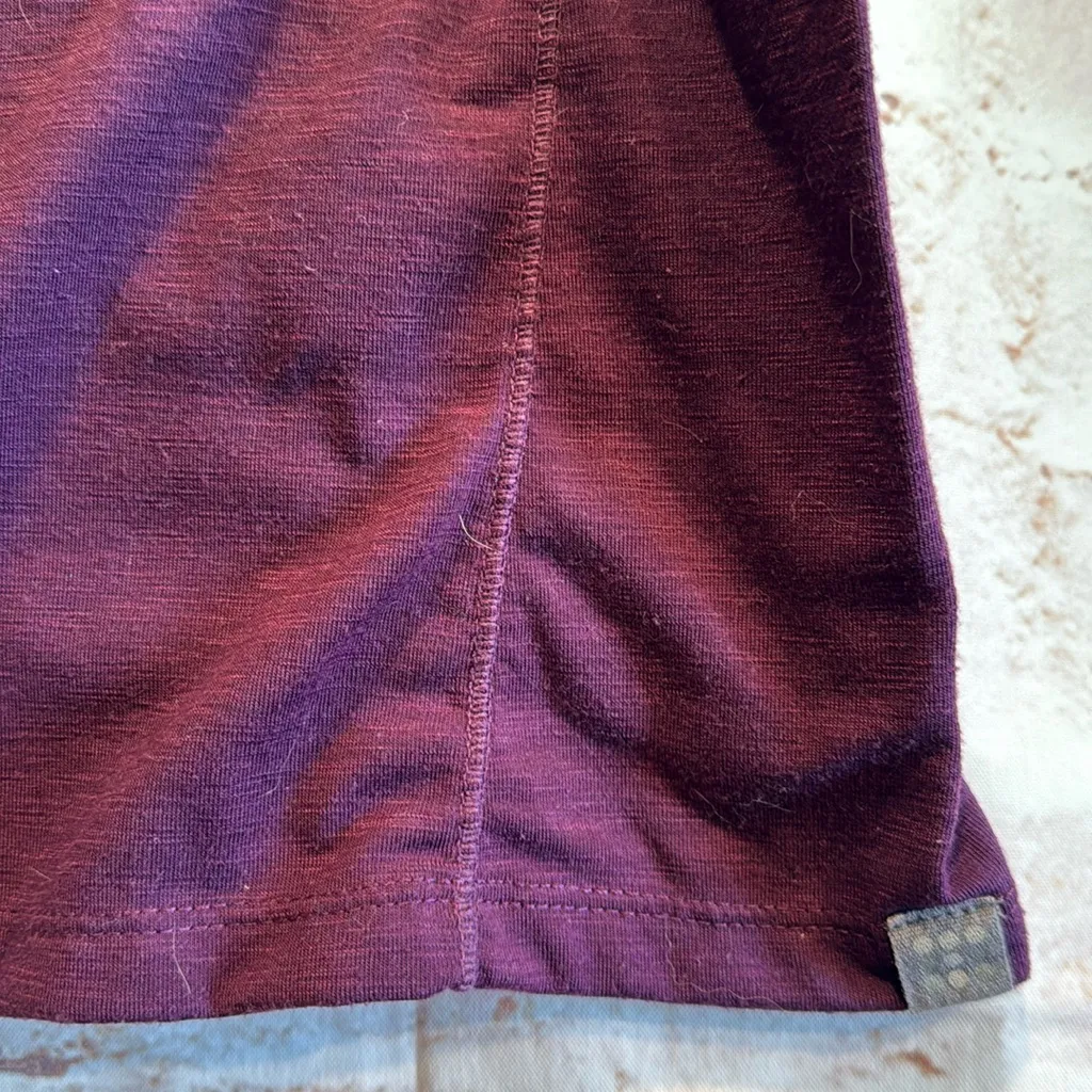 Title Nine Shirt Medium purple Heathered Short Sleeve Scoop Neck Activewear - Image 3