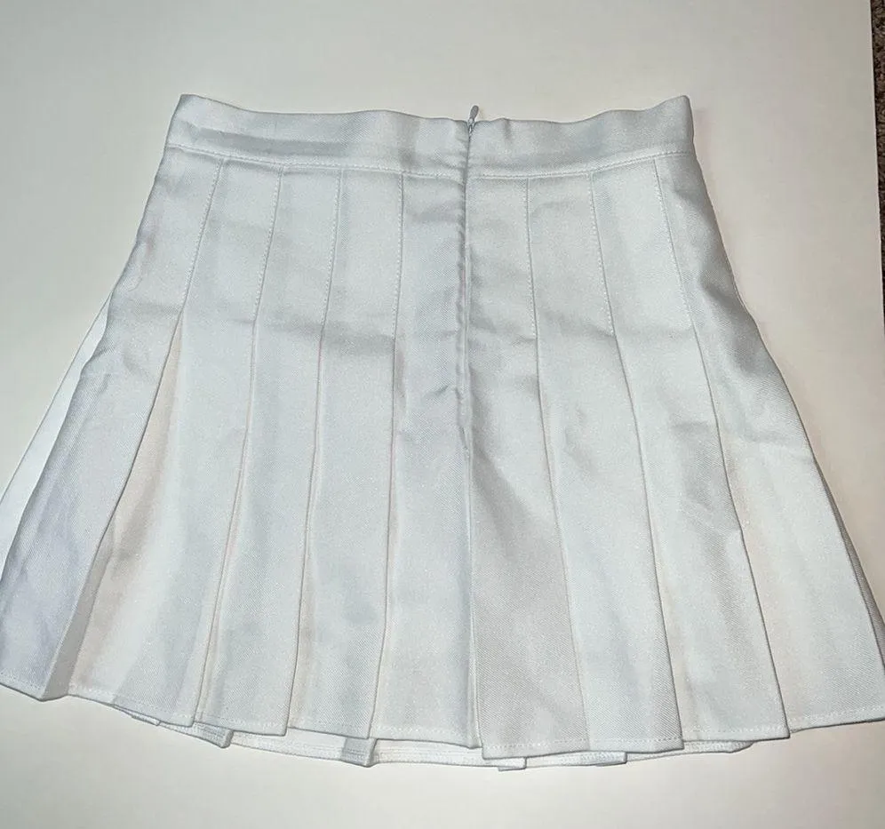 White Pleated Tennis Skirt Size XS - Image 2