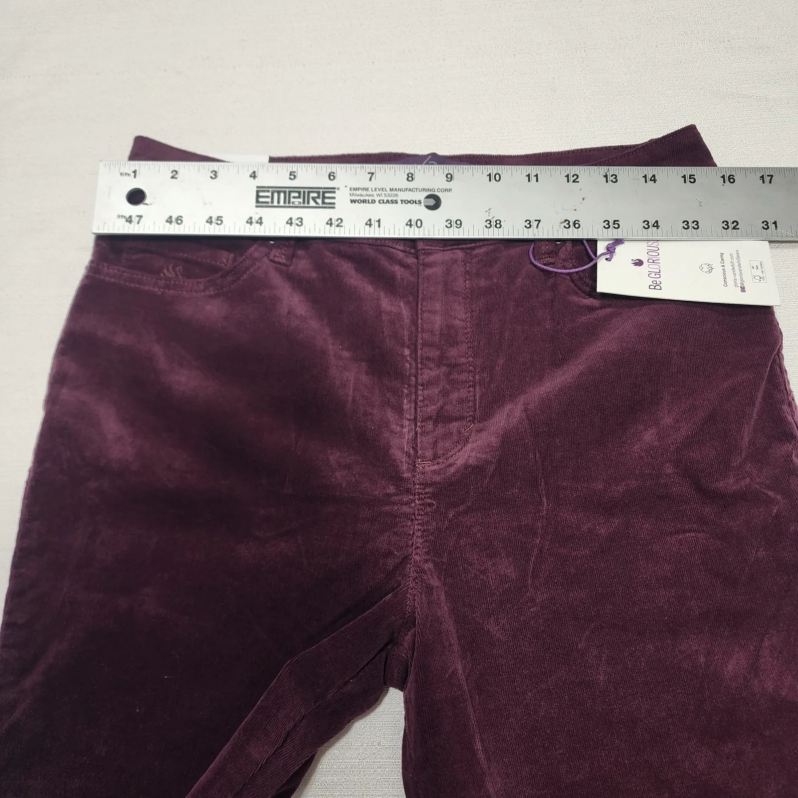 Gloria Vanderbilt Amanda original slimming jeans corduroy W32'' x L35'' Purple Size 32 - Image 5