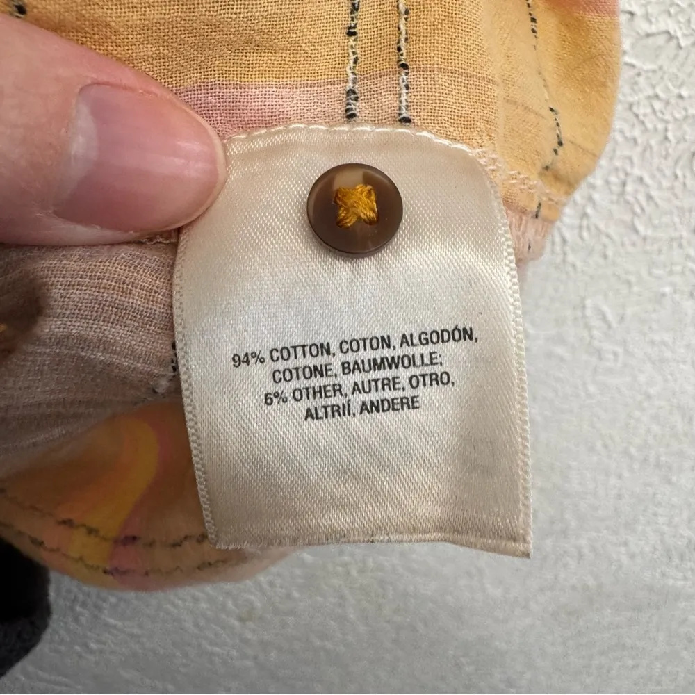 Anthropologie Holding Horses Faye Plaid Sleeveless Peplum Button Tie Top Size 2 - Image 7