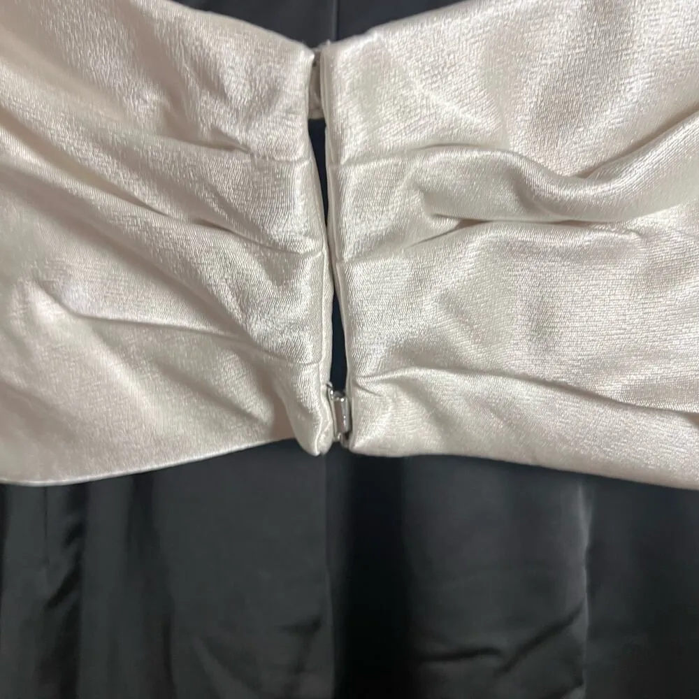 Alexis Marinna Black White Wide Leg Sleeveless V-Neck Cocktail Jumpsuit Size XS - Image 13