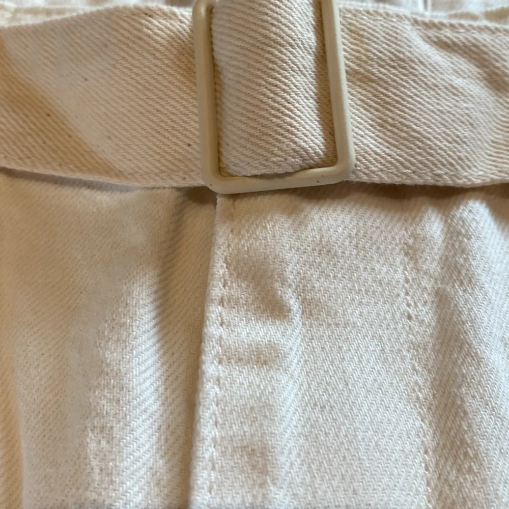 Pull&Bear x Wrangler ATG Utilitarian Wide Leg Urban Outdoors Cream Jeans Sz 4 White - Image 5