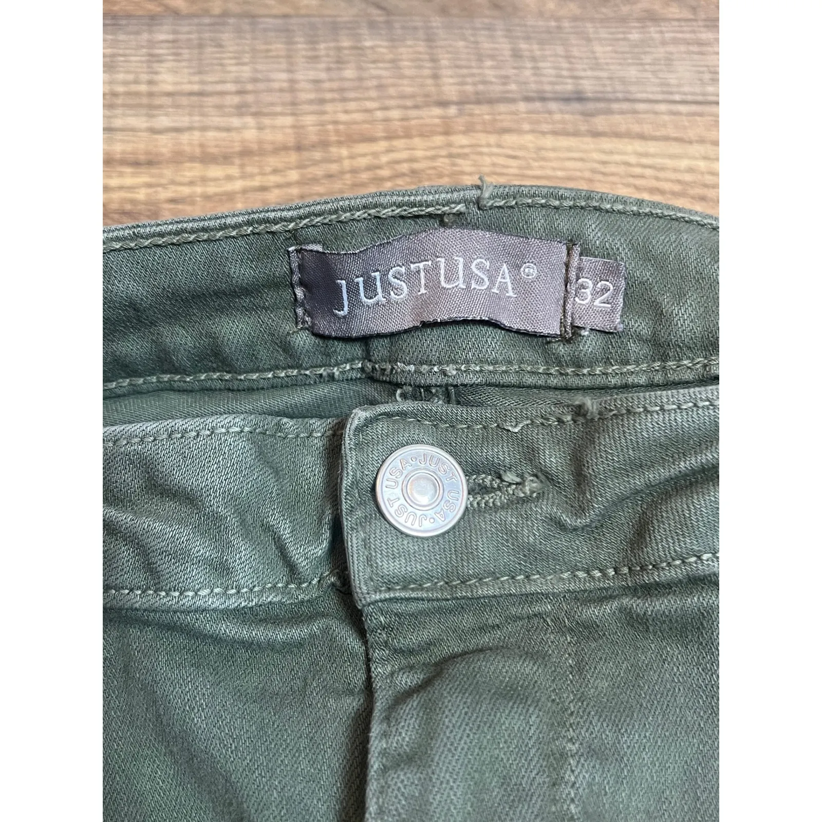 Just USA Women's Skinny Stretch Ankle Jeans Green Size 32 - Image 4