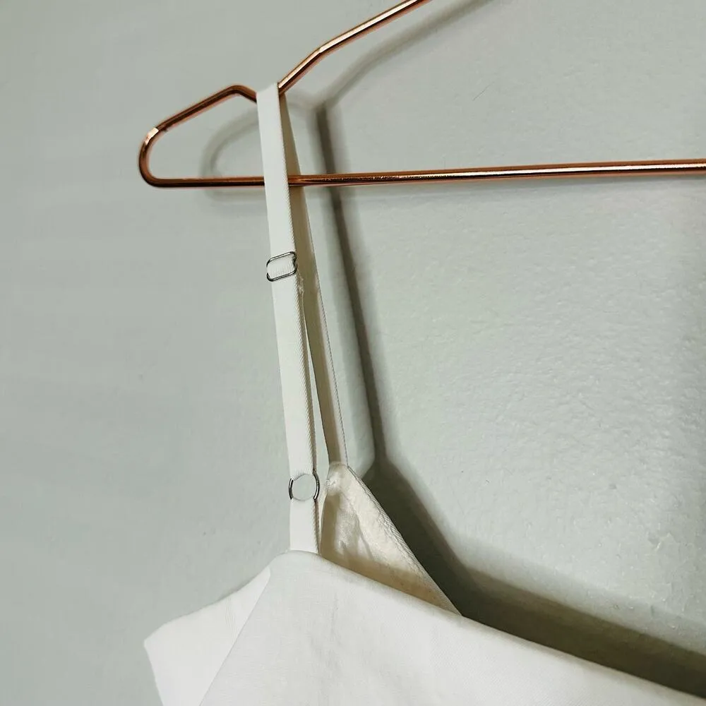 COLOVOS Women's White Tank Top Tie Front Sleeveless Pocket Midi Dress Size 2 - Image 7