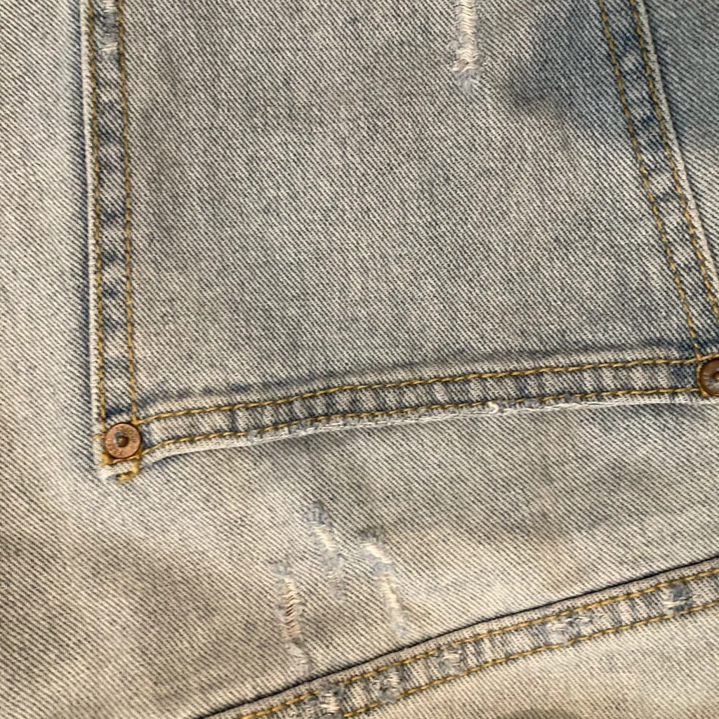 Free People Lace Trim Jean Shorts | Light Wash Festival Denim | Size 28 - Image 6