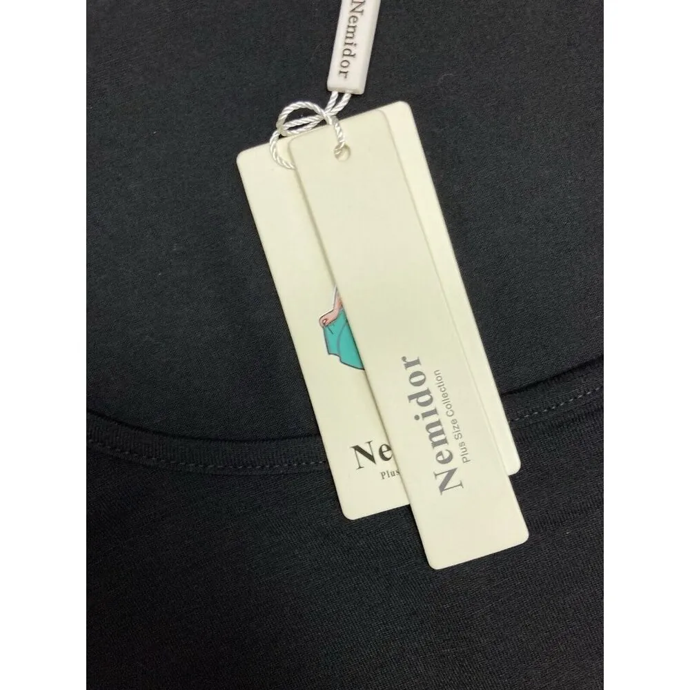 New Nemidor Maxi Dress Womens Plus Size 20 Black Blue Floral Print Casual Travel - Image 4