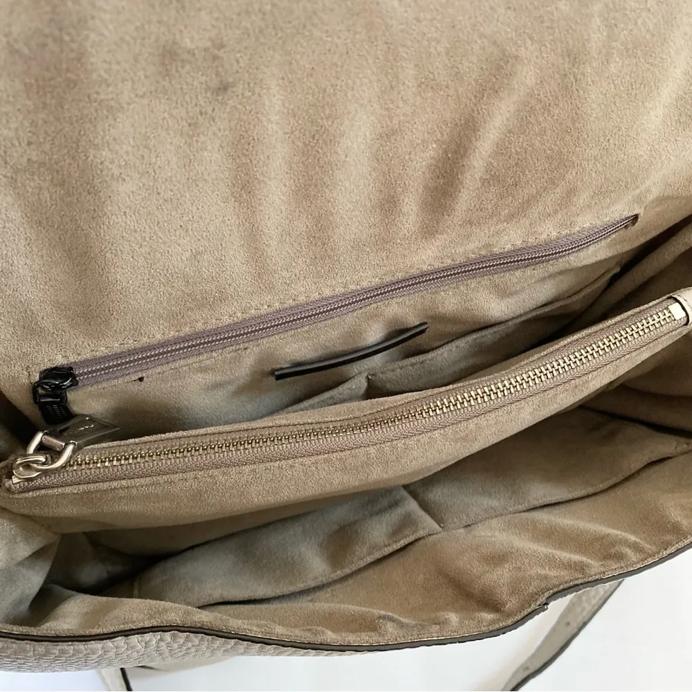 Rebecca Minkoff leather bag convertible backpack shoulder crossbody dove gray - Image 9