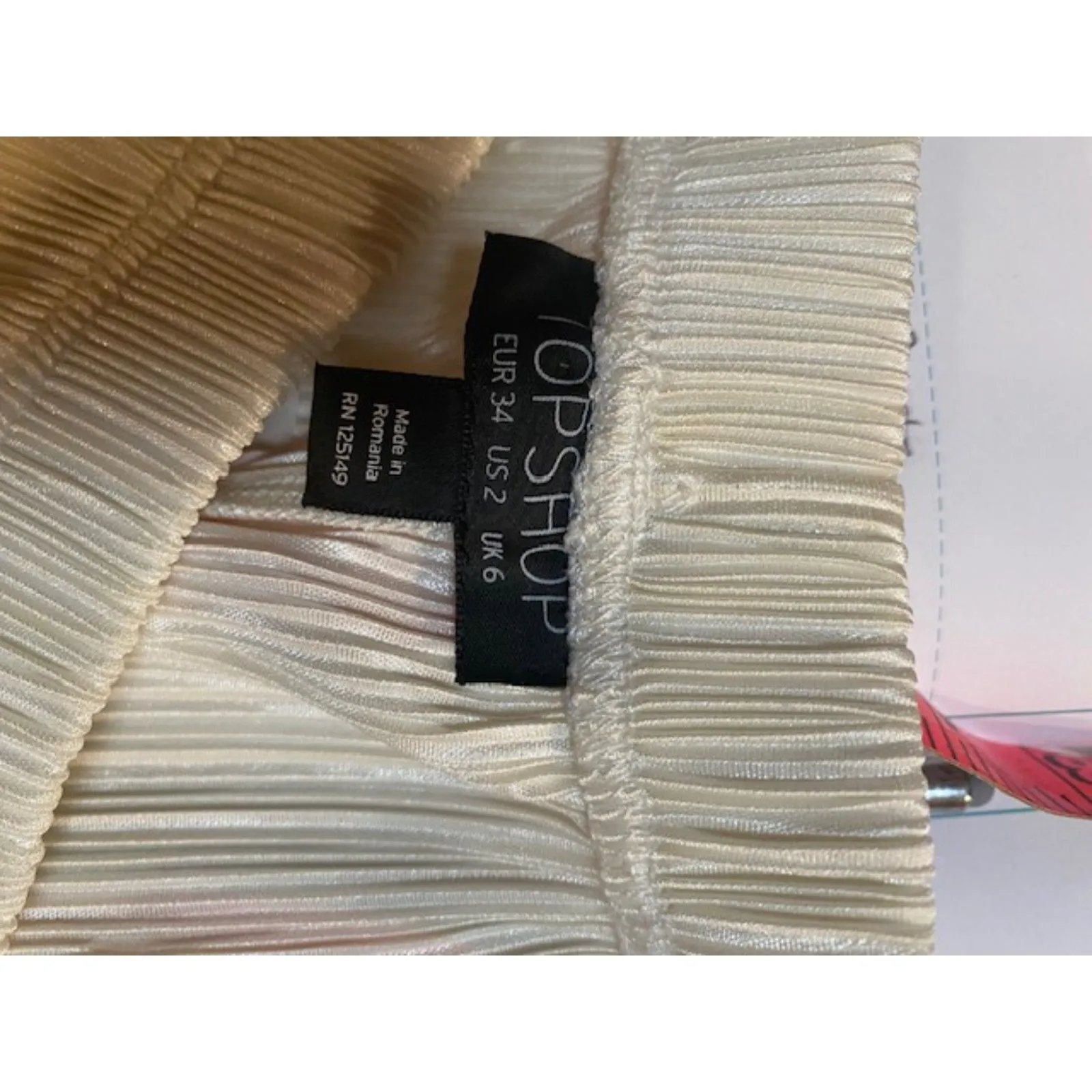 Top Shop Cream Flowy Pants 2 - Image 4