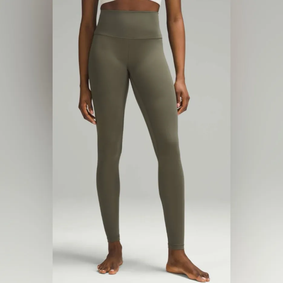 Lululemon NWOT Align High-Waisted 28” Leggings Pants Army Green Size 4 - Image 3