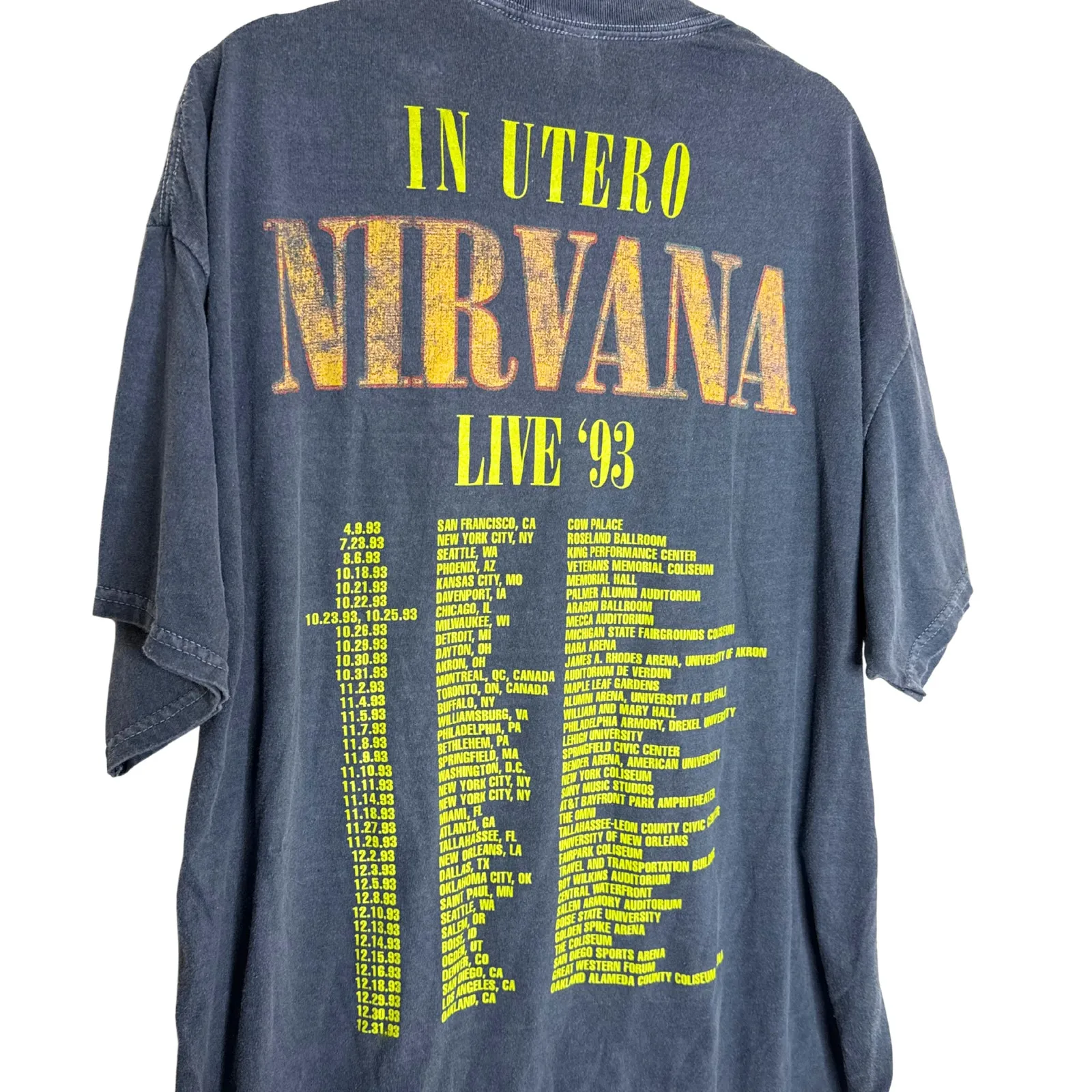 Nirvana Graphic Short Sleeve Band T-Shirt Size L/XL Grunge Y2K Oversized Tee - Image 4
