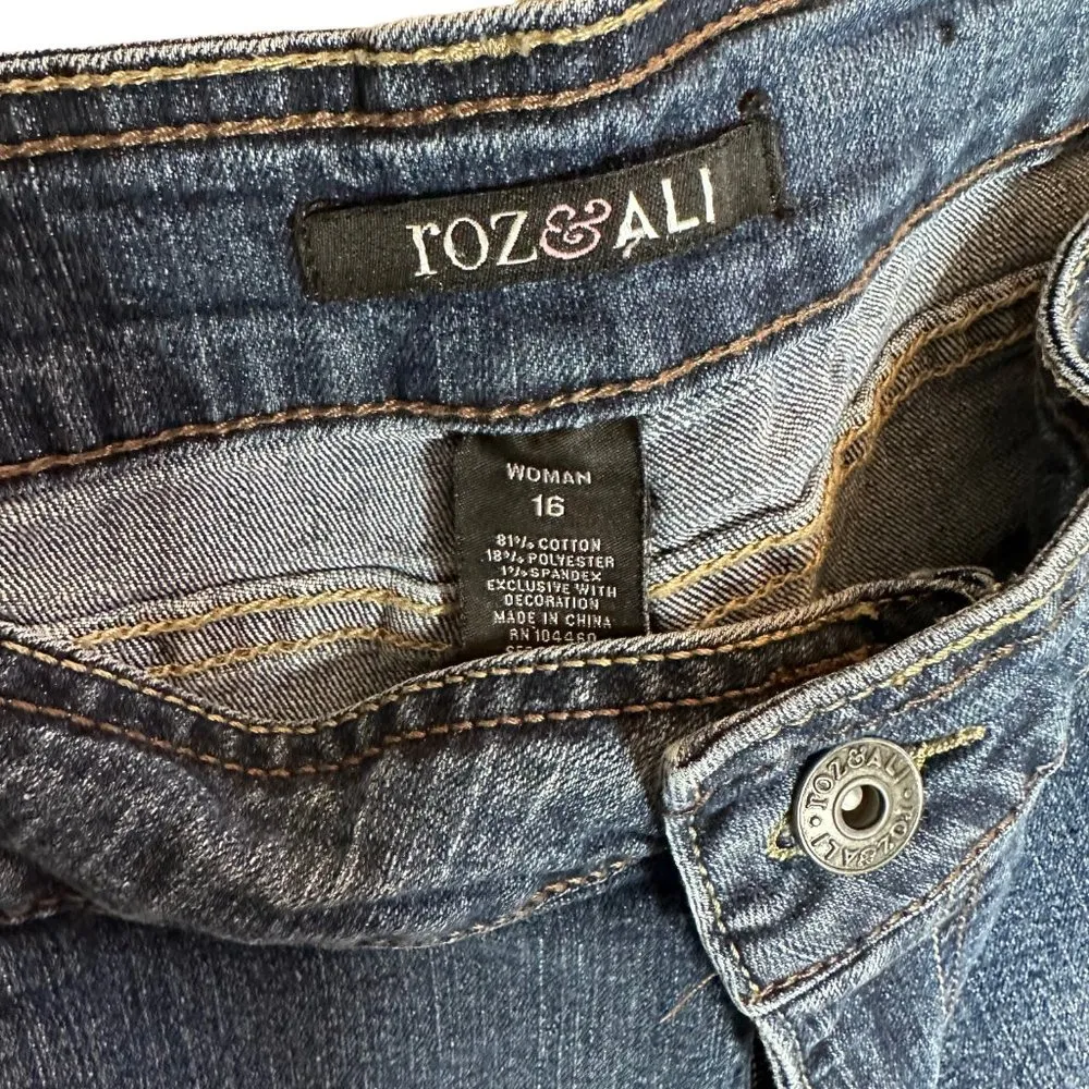 Roz & Ali Ankle Dark Wash Jeans - Image 2